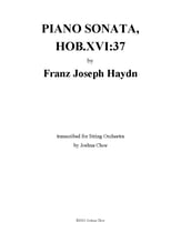 Piano Sonata in D Major, Hob.XVI:37 Orchestra sheet music cover